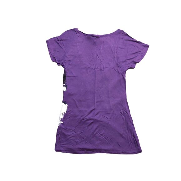 Richmond Purple Graphic Print Glitter Tee Shirt Sz 42 NWT - Picture 7 of 13